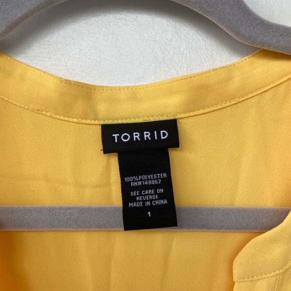 Torrid Harper Yellow Georgette Sleeveless Tank 1X - Picture 4 of 8